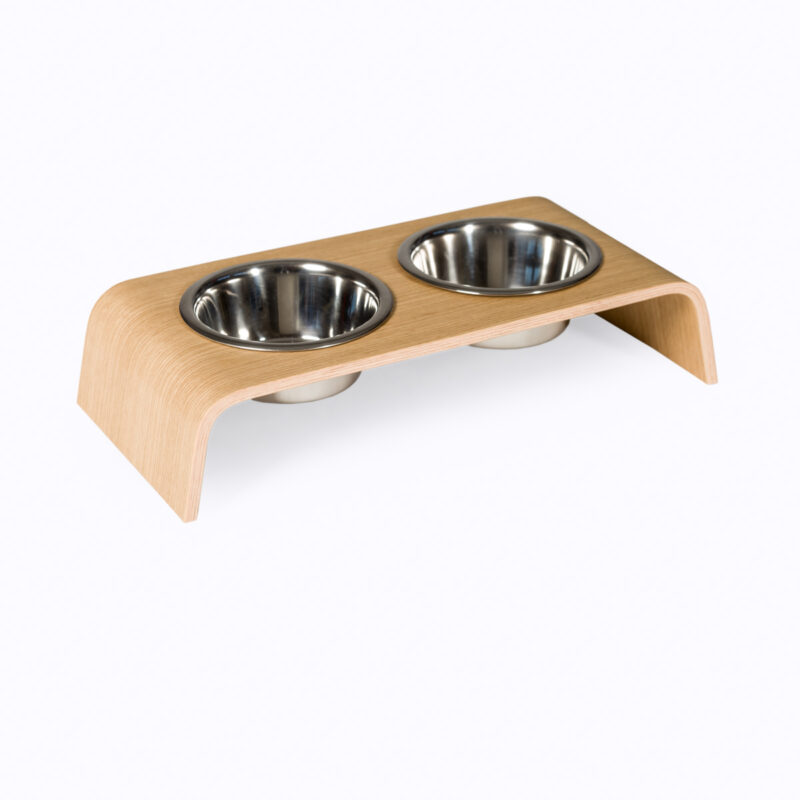 “Buddy“ Rovere - Portaciotole di design per cani in Legno