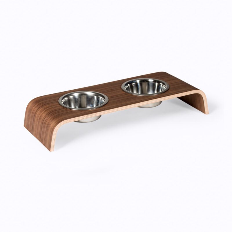 “Buddy“ Noce - Portaciotole di design per gatti in Legno