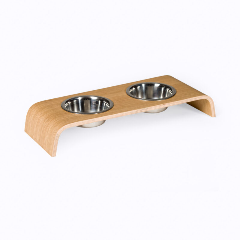 “Buddy“ Rovere - Portaciotole di design per gatti in Legno