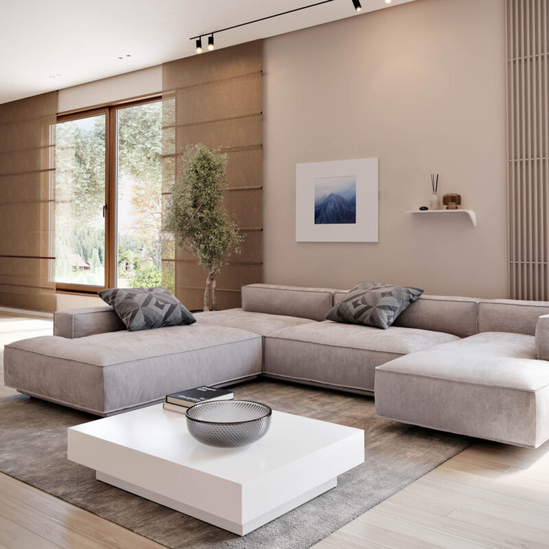 “Madame“ Bianco DX- Mensola di Design in legno