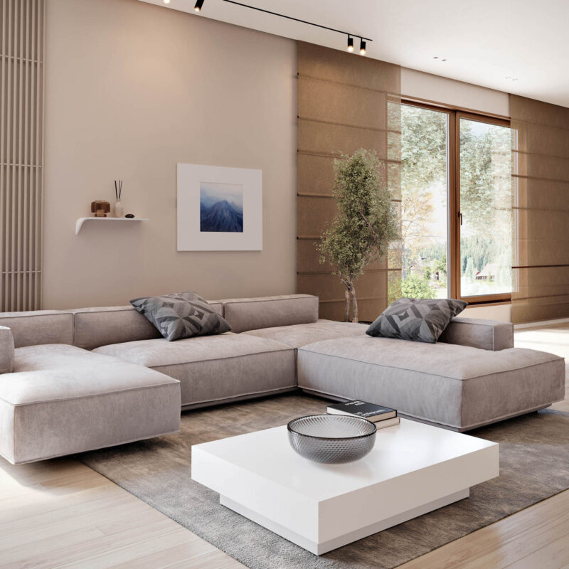 “Madame“ Bianco SX- Mensola di Design in legno
