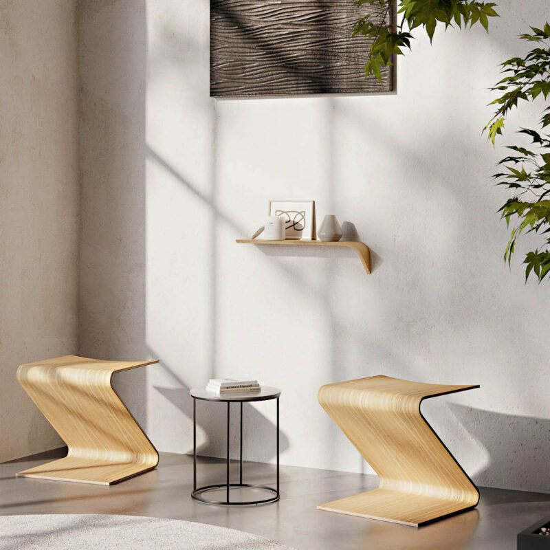 “Madame“ Rovere DX- Mensola di Design in legno