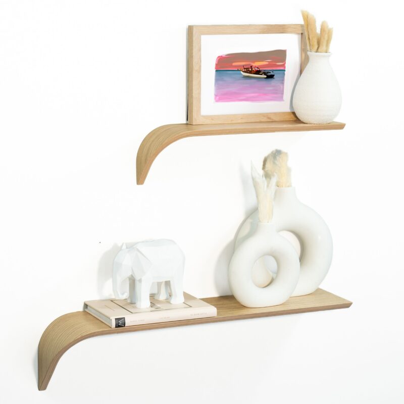 “Madame“ Rovere SX- Set composto da 2 mensole: Grande+Piccola in legno