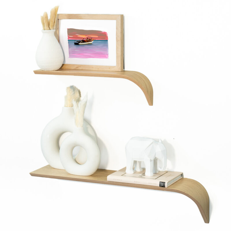 “Madame“ Rovere DX- Set composto da 2 mensole: Grande+Piccola in legno