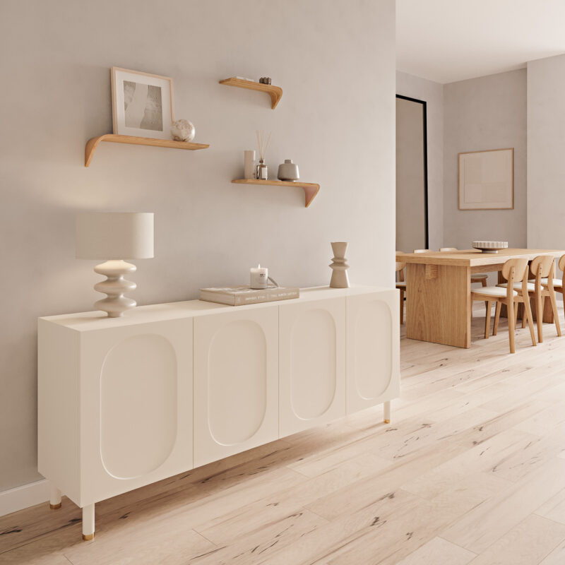 “Madame“ Rovere - Set composto da 3 mensole in legno